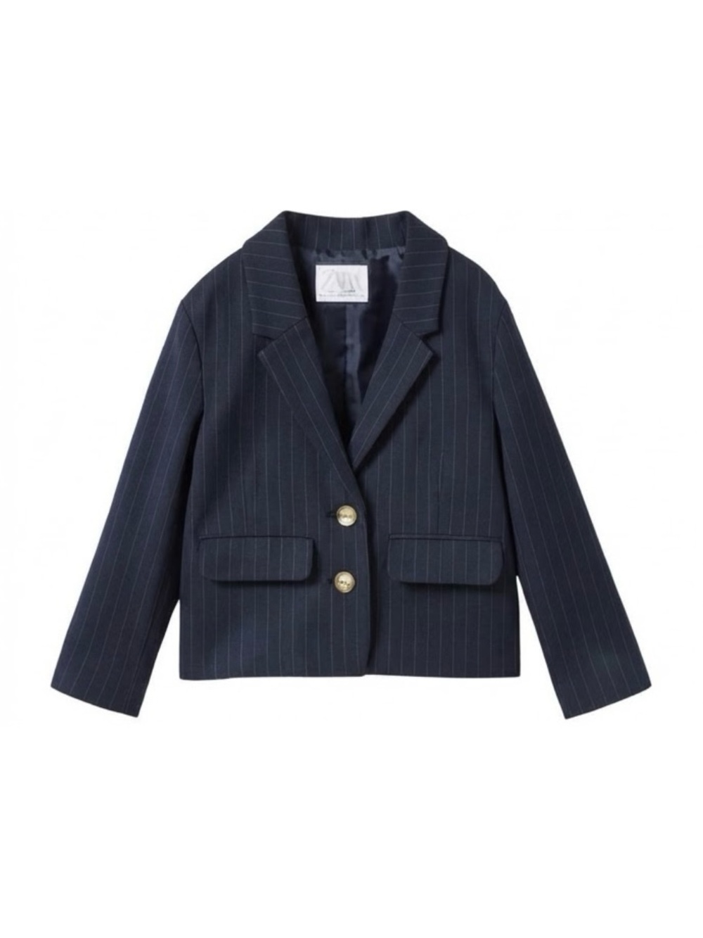 Zara Navy Pinstripe Kids Blazer